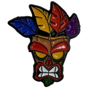 Crash Bandicoot Aku Aku Mask Enamel Pin